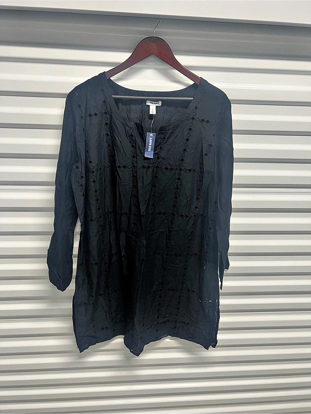 Old Navy Black Cotton Tunic Size Large NWT